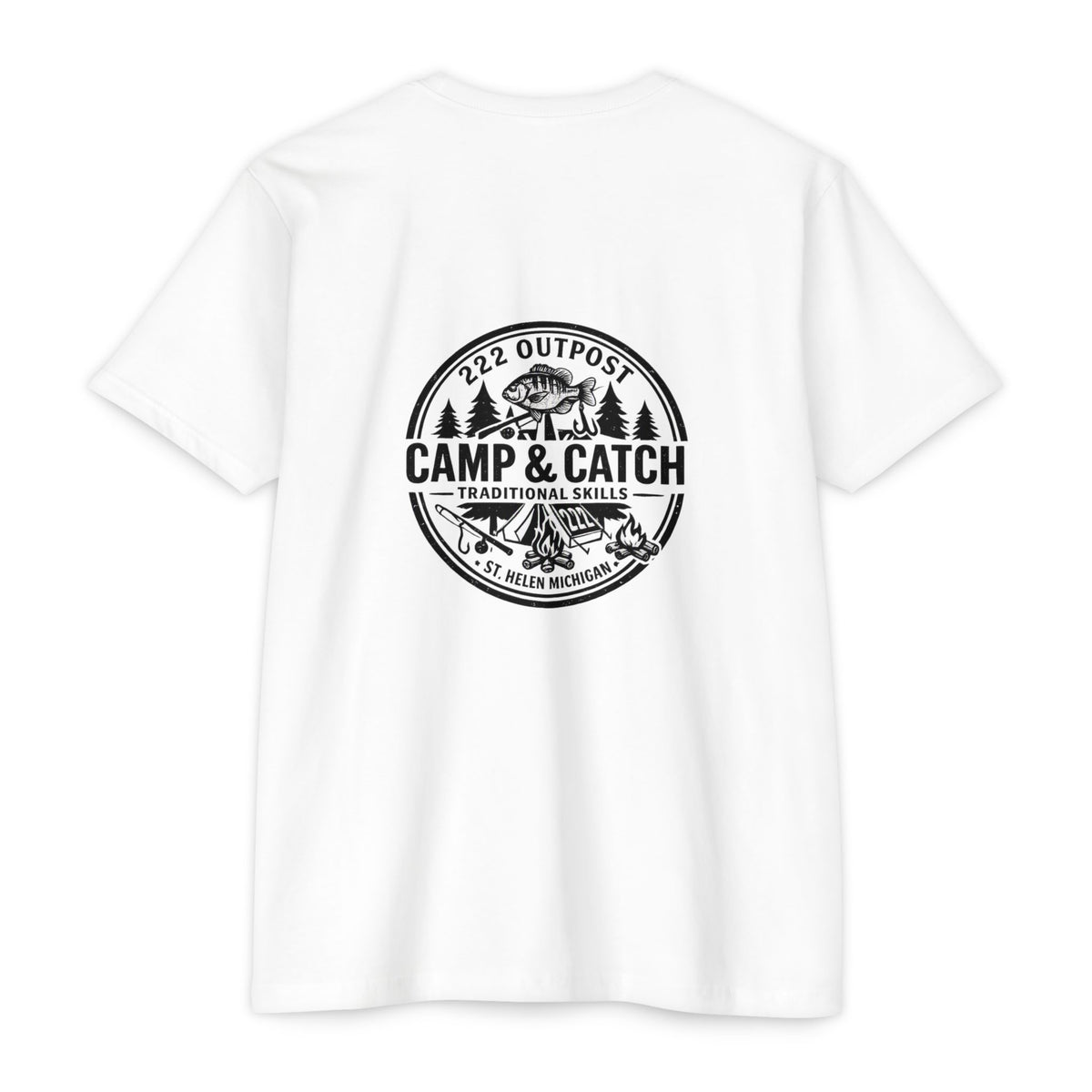 222 Outpost Camp & Catch Vintage Badge Tee