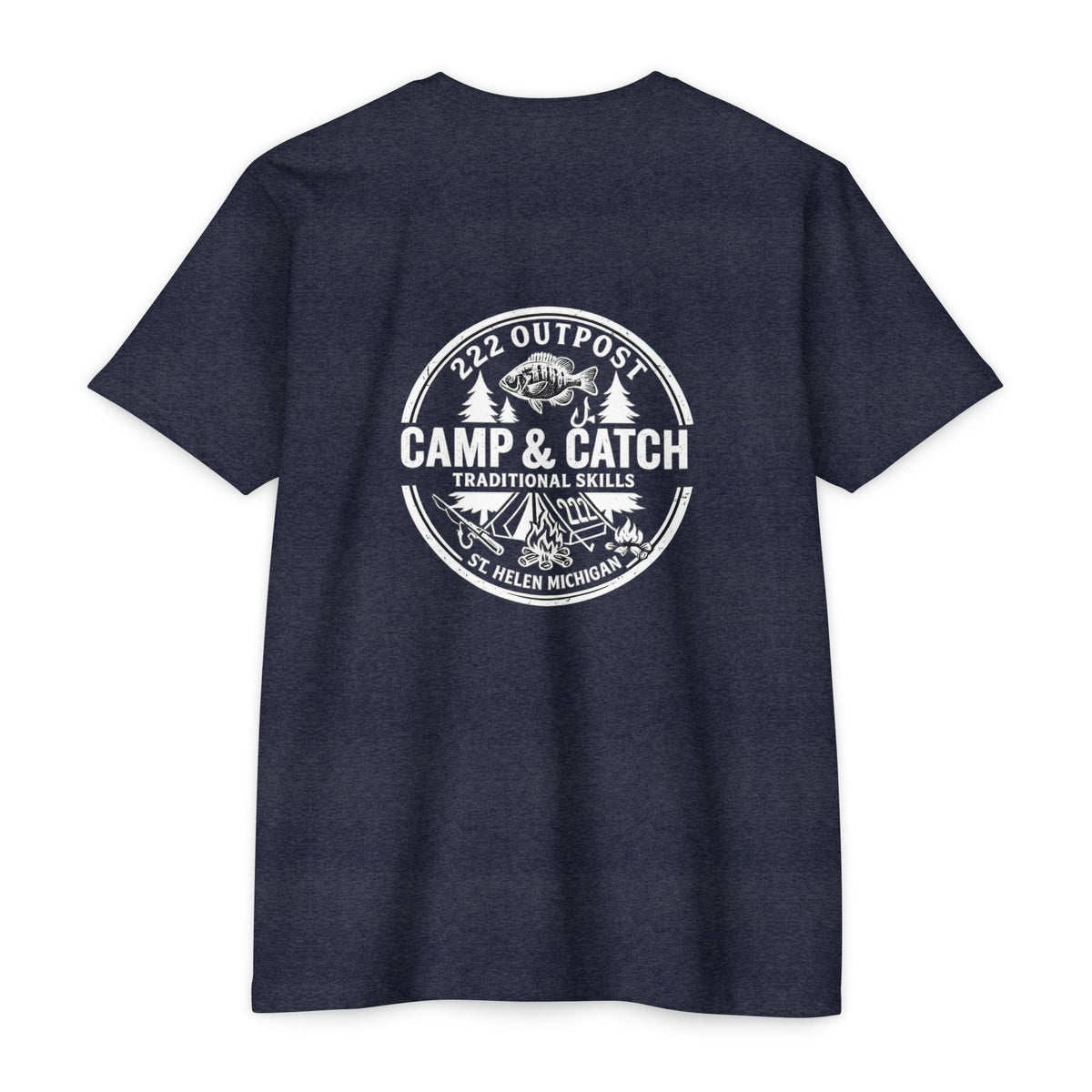 222 Outpost Camp & Catch Vintage Badge Tee