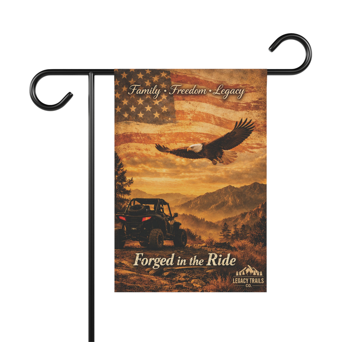 "Forged in the Ride" Outdoor House Banner