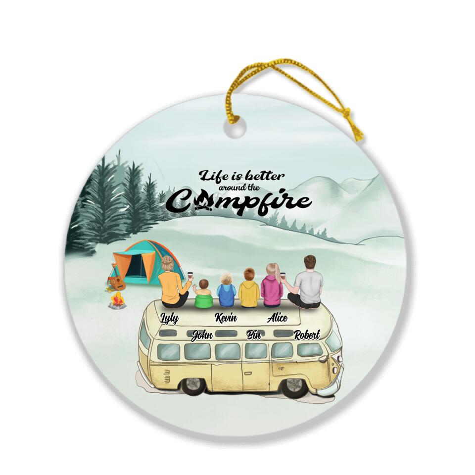 Personalized Camper Roof Family Ornament