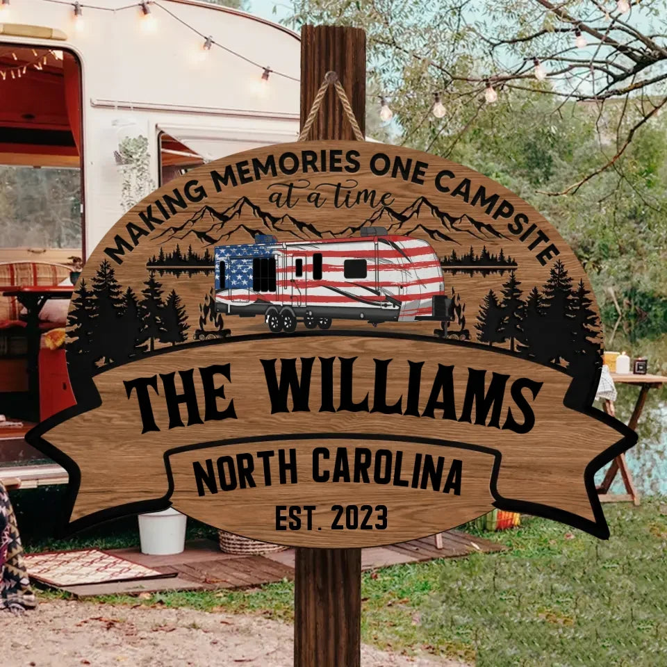 Personalized “Making Memories” Camper Sign