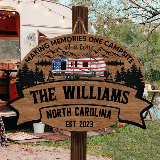 Personalized “Making Memories” Camper Sign