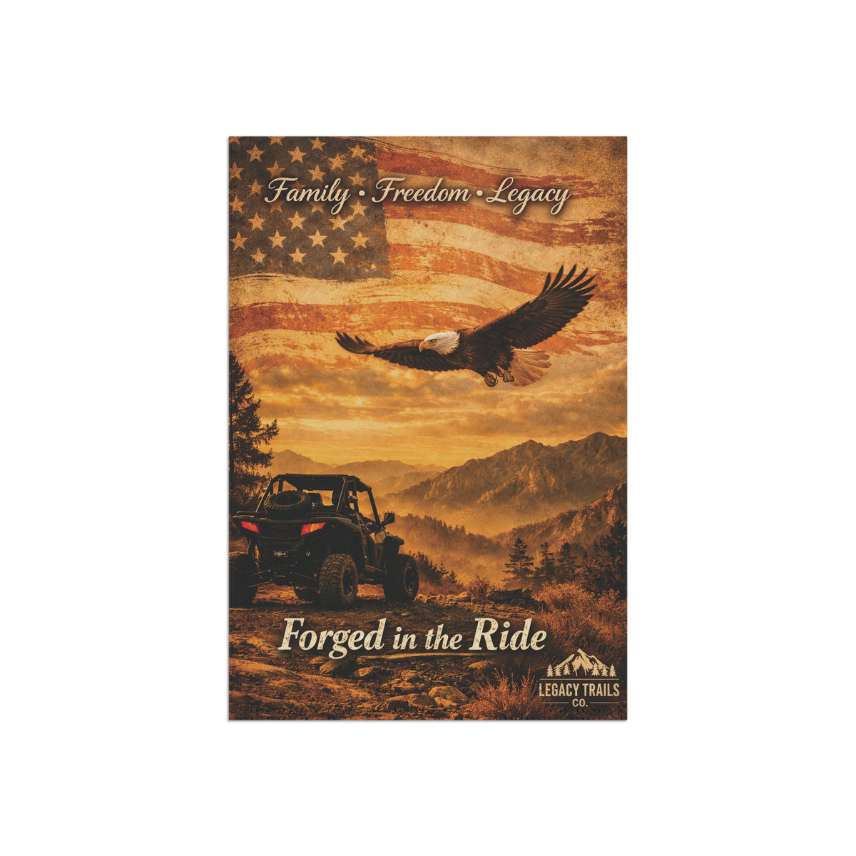 "Forged in the Ride" Outdoor House Banner