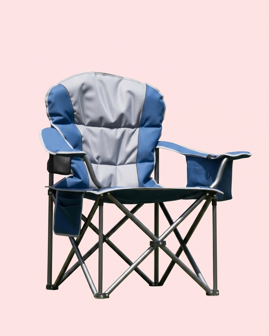 Heavy-Duty Folding Camping Chair with Cooler