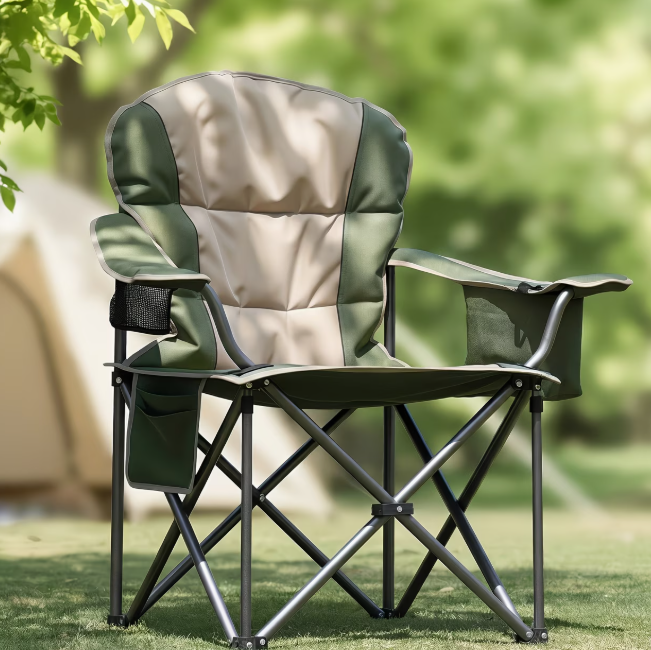 Heavy-Duty Folding Camping Chair with Cooler