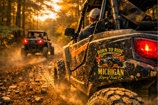 Michigan Off-Road Sticker — "Born to Ride" UTV Adventure Decal