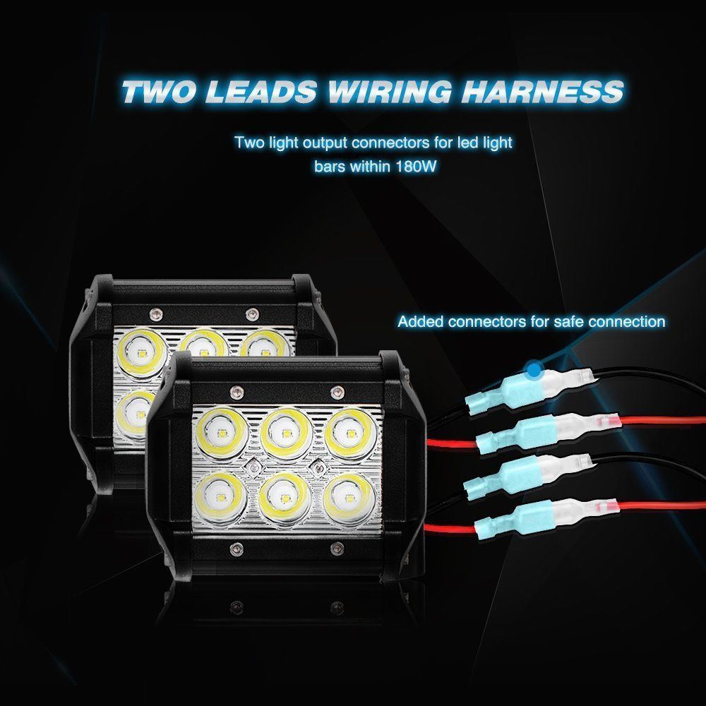 Dual-Lead LED Light Bar Wiring Harness