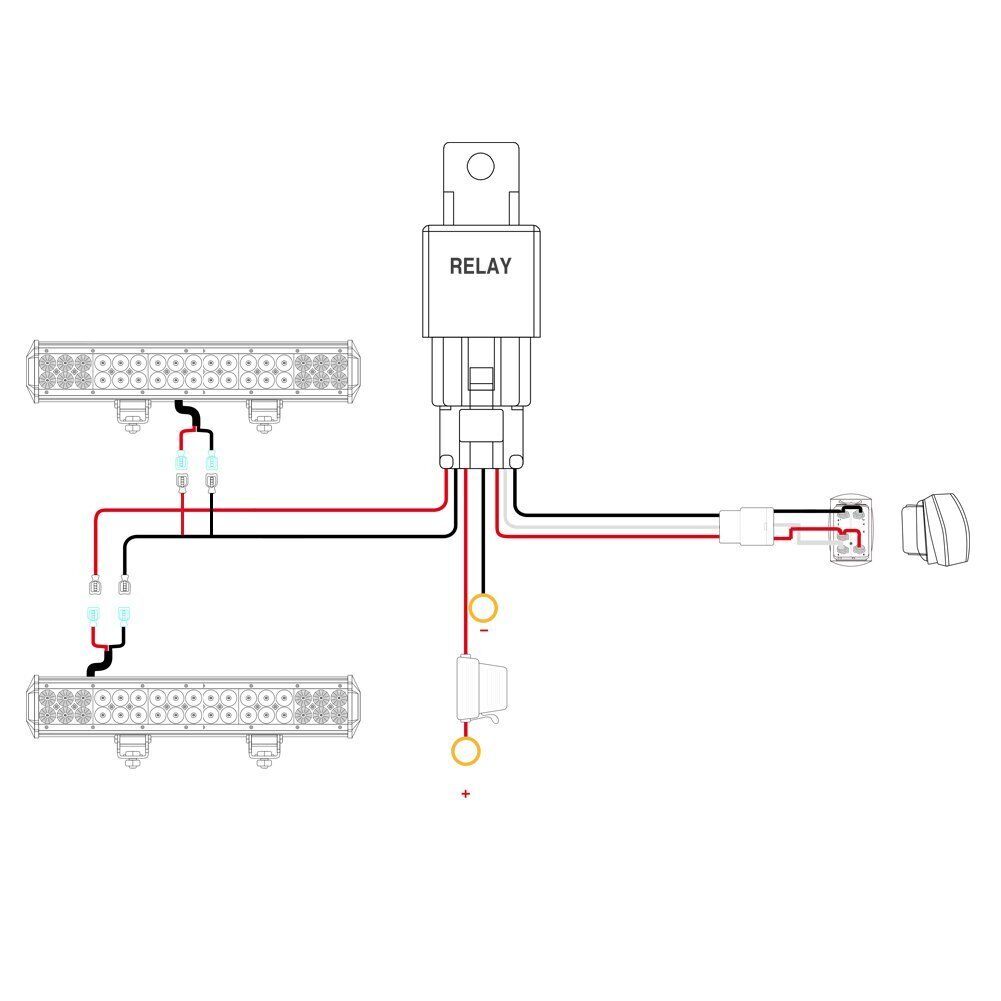 Dual-Lead LED Light Bar Wiring Harness